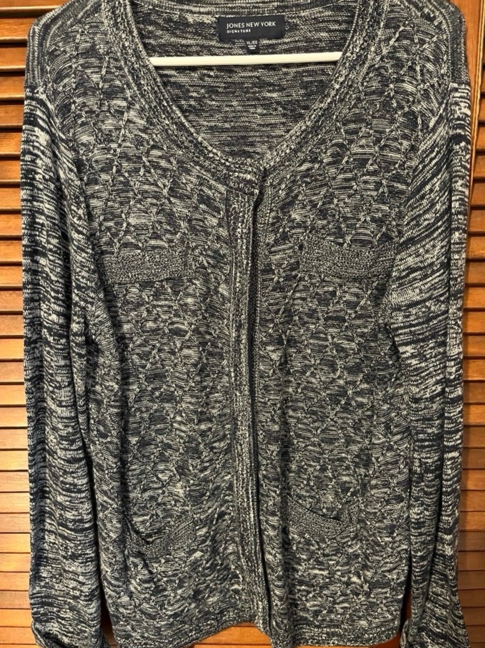 Jones New York Signature Snap-Front Cardigan Sweater XL
